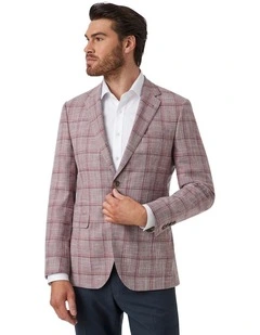 Angelo Tailored Fit Sports Jacket in Mauve