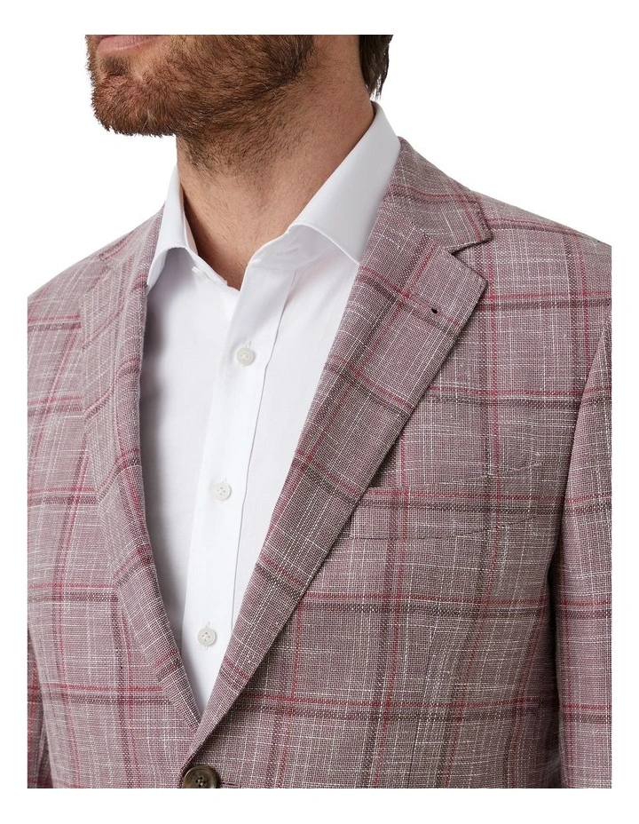 Angelo Tailored Fit Sports Jacket in Mauve image 2