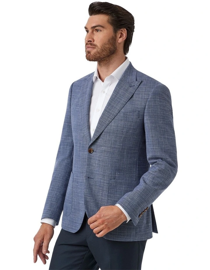 Lorenzo Tailored Fit Sports Jacket in Blue image 4