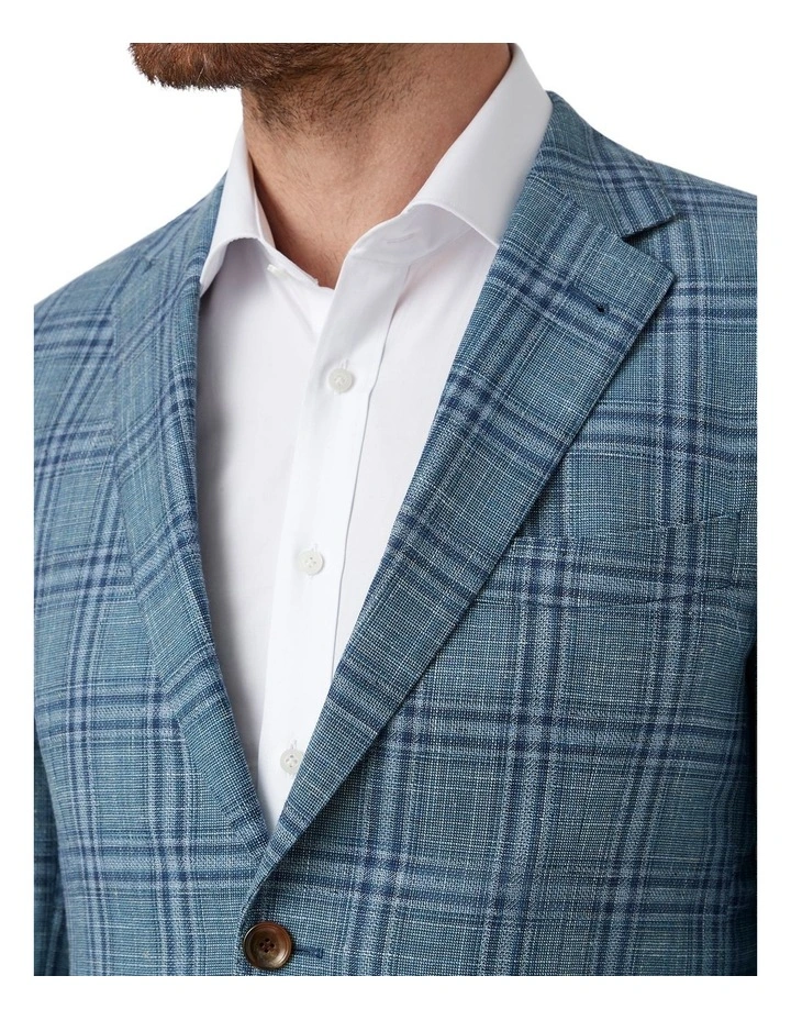 Angelo Tailored Fit Sports Jacket in Teal image 2