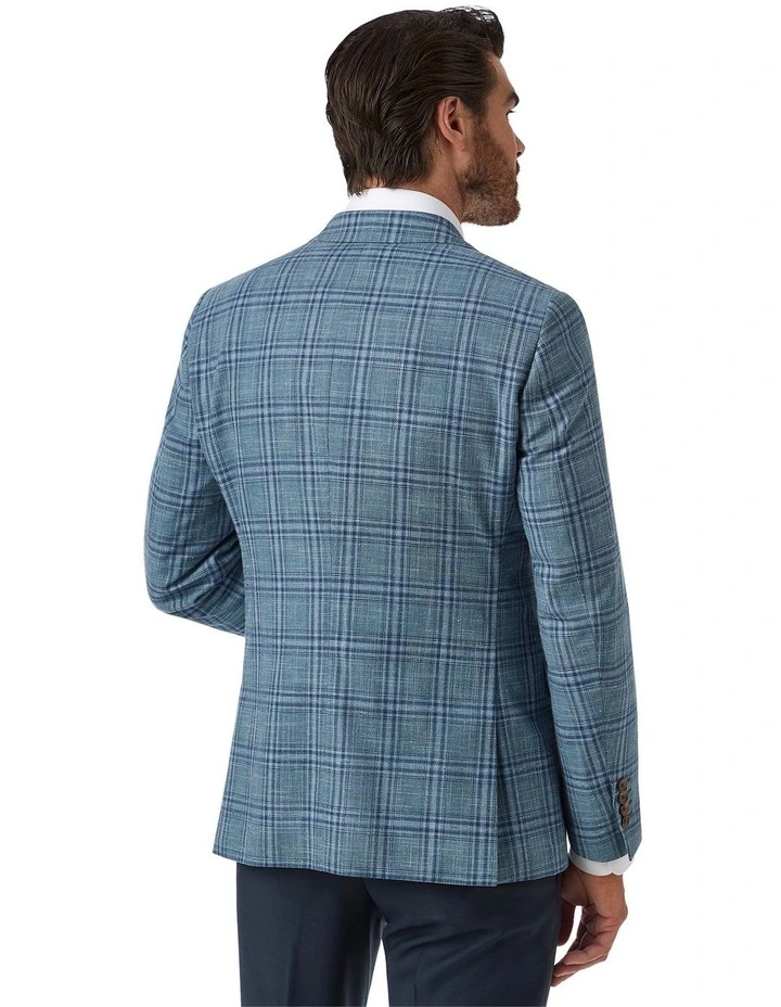 Angelo Tailored Fit Sports Jacket in Teal image 3