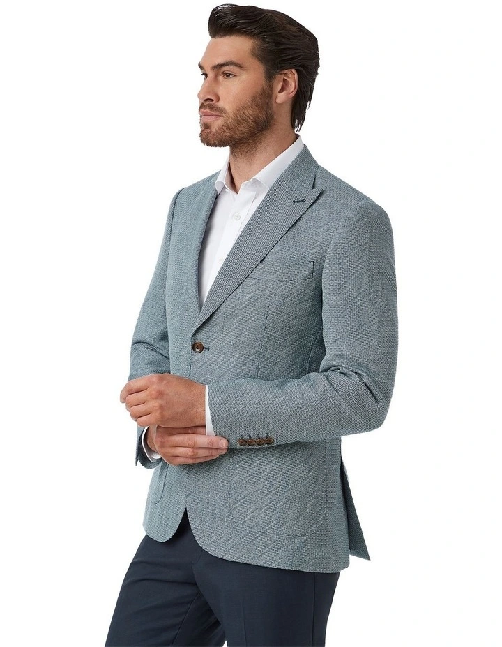 Lorenzo Tailored Sports Jacket in Teal image 4