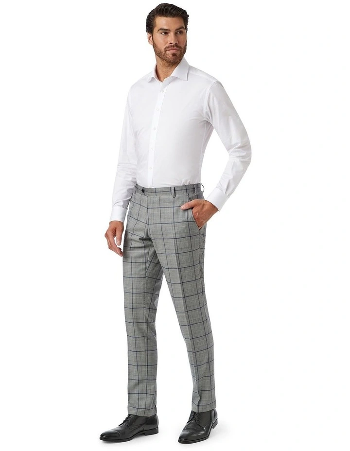 Fabio Tailored Fit Trouser in Grey image 3