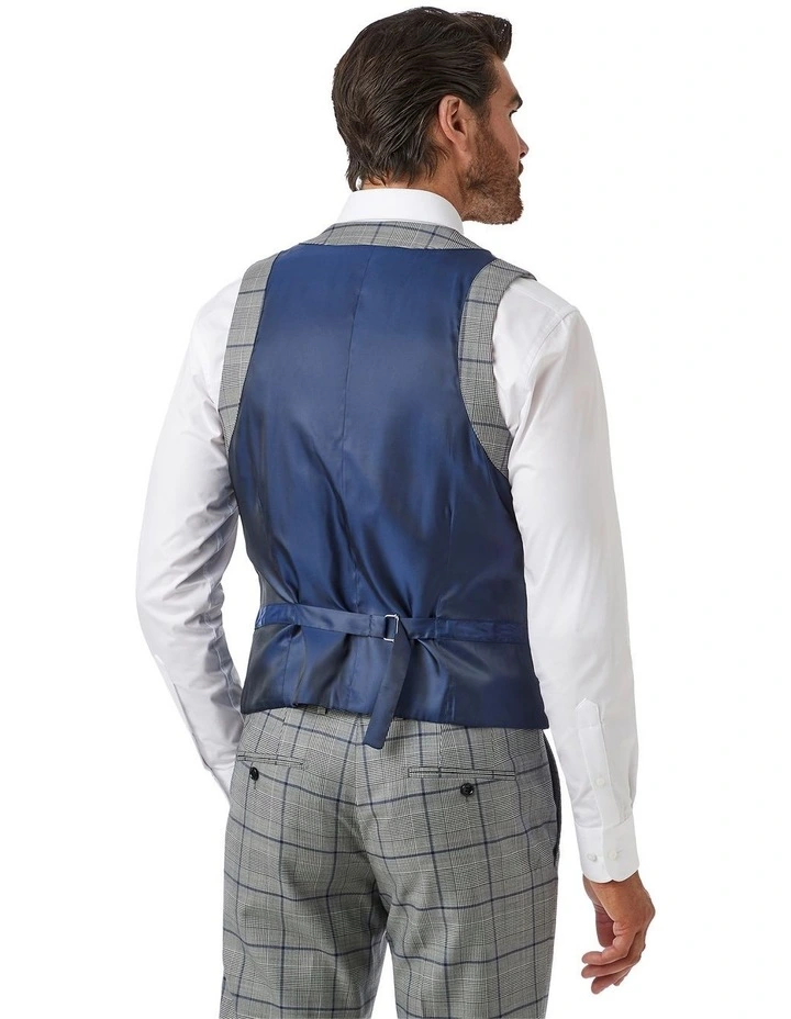 Silvio Tailored Fit Vest in Grey image 3