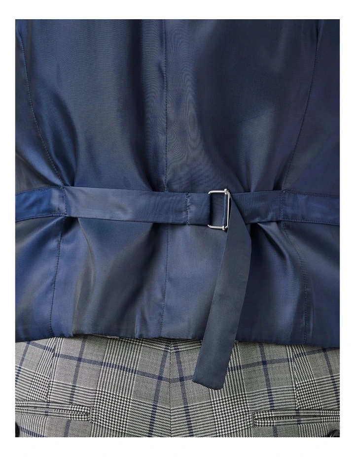 Silvio Tailored Fit Vest in Grey image 4