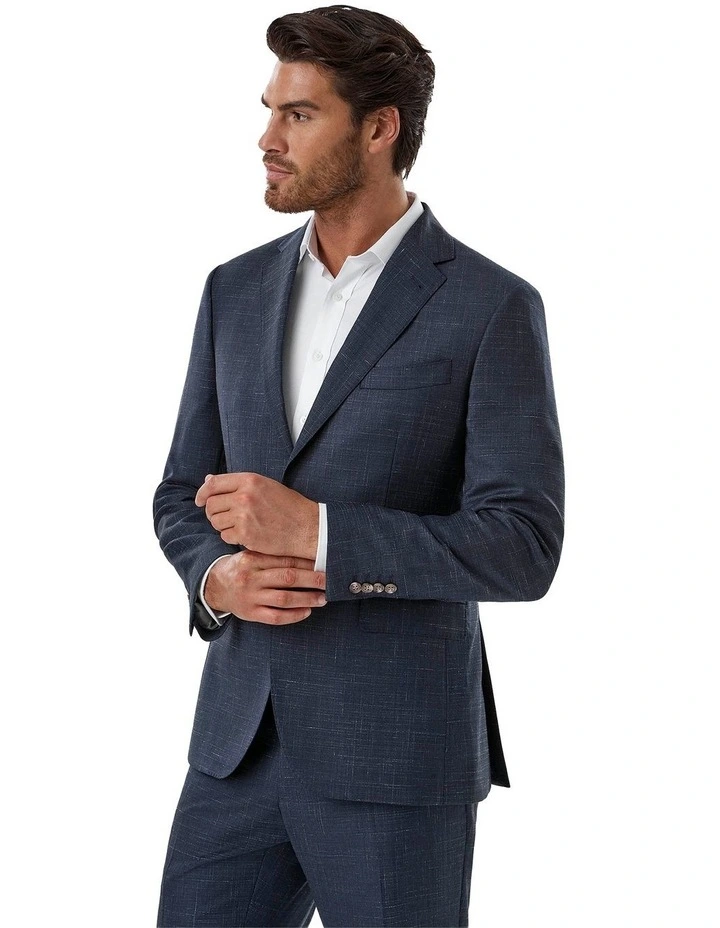 Stefano Tailored Fit Jacket in Navy image 4