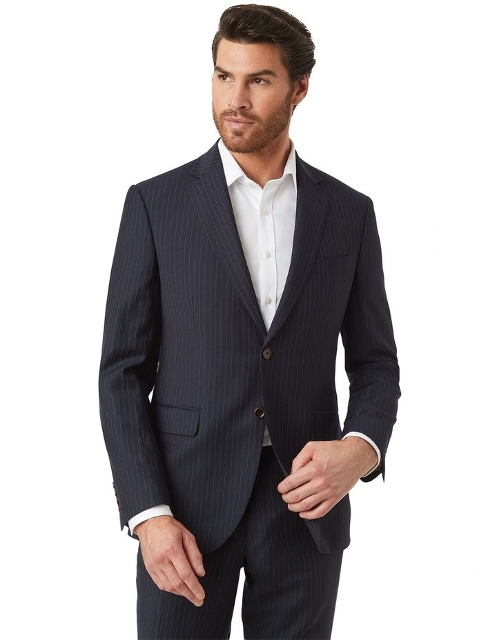 Stefano Tailored Fit Jacket in Dark Navy image 1