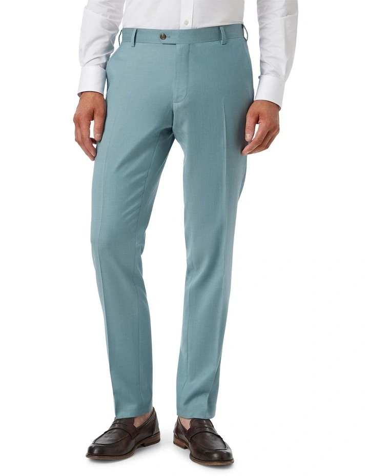 Fabio Tailored Fit Trouser in Mint image 1