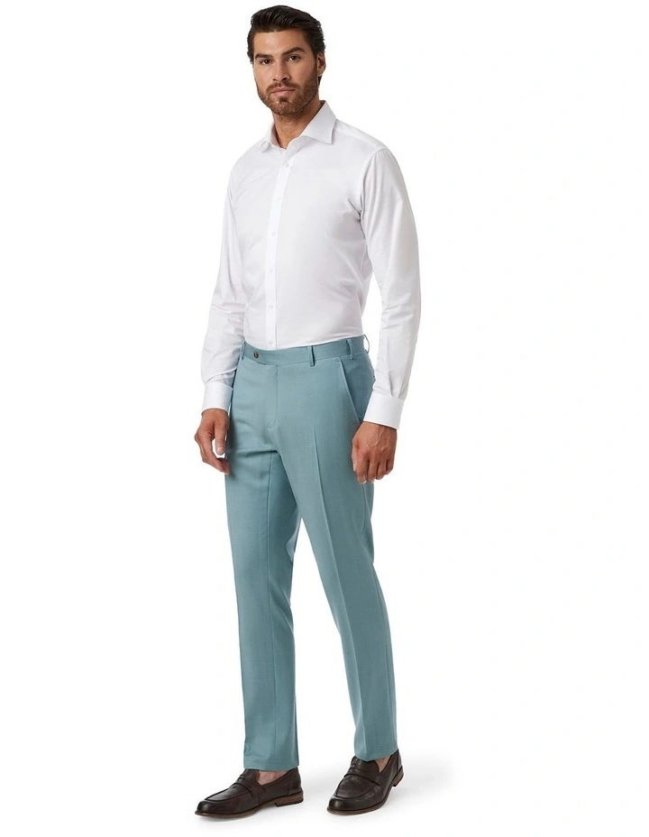 Fabio Tailored Fit Trouser in Mint image 3
