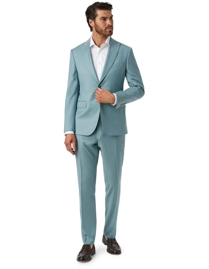 Fabio Tailored Fit Trouser in Mint image 5