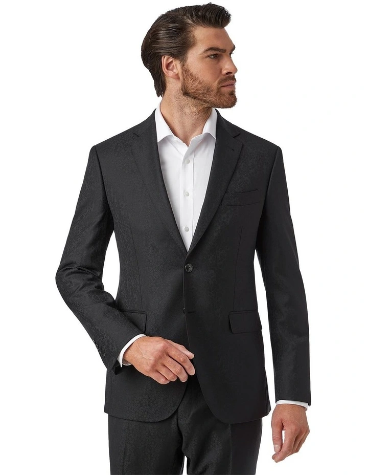 Stefano Tailored Fit Jacket in Black image 1