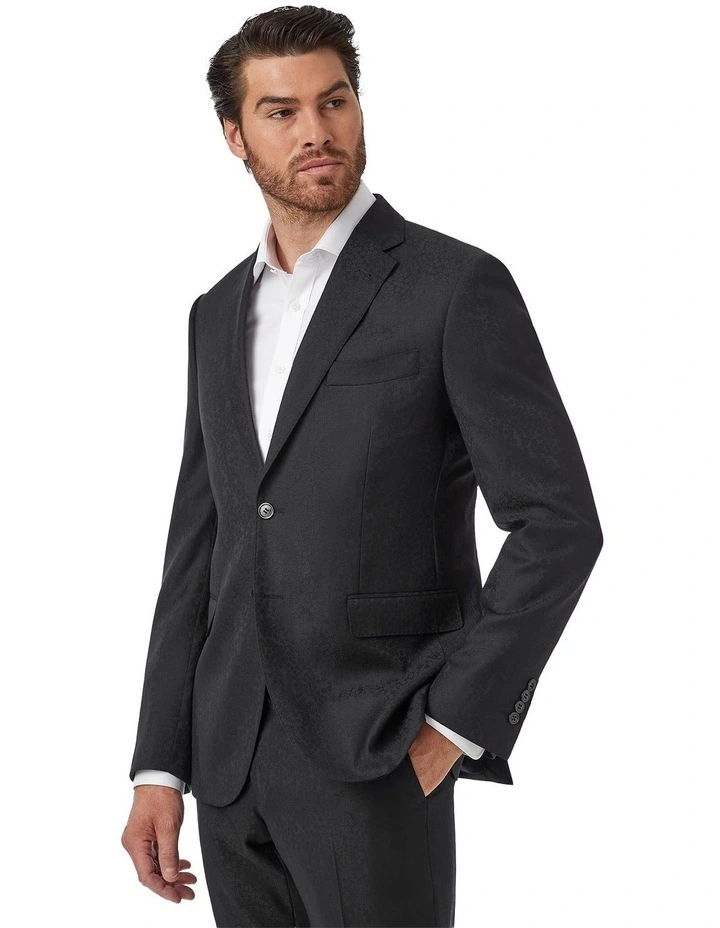 Stefano Tailored Fit Jacket in Black image 4