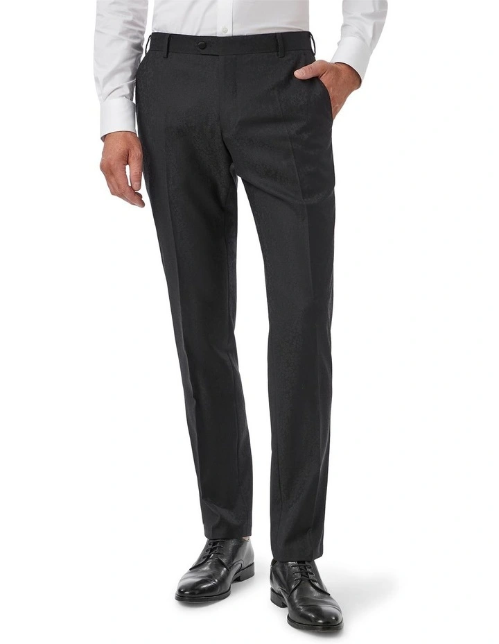 Fabio Tailored Fit Trouser in Black image 1