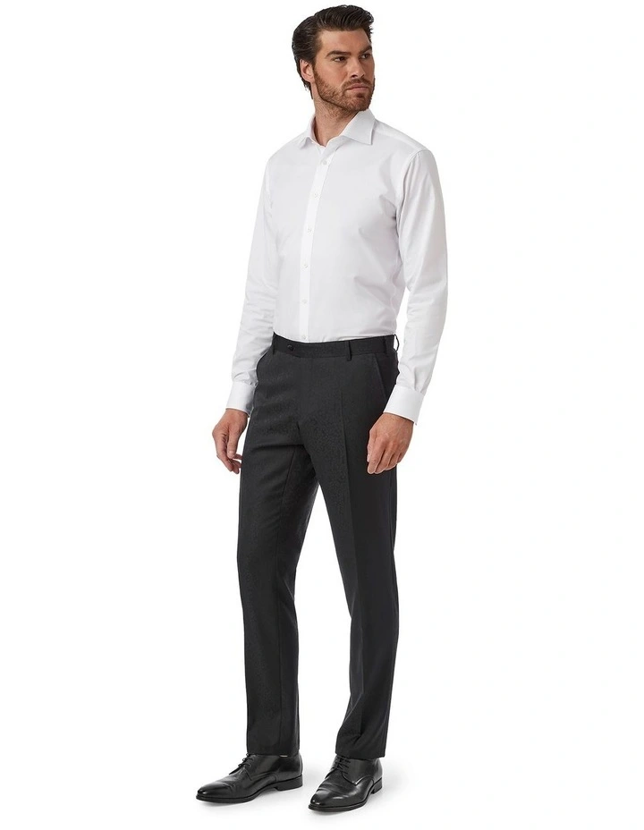 Fabio Tailored Fit Trouser in Black image 3
