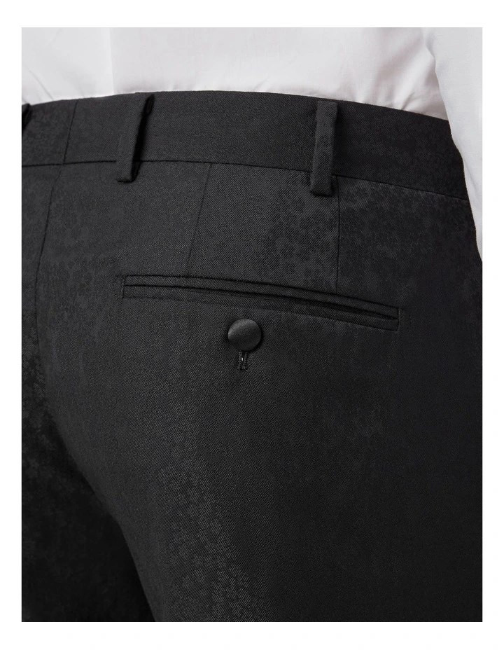Fabio Tailored Fit Trouser in Black image 4