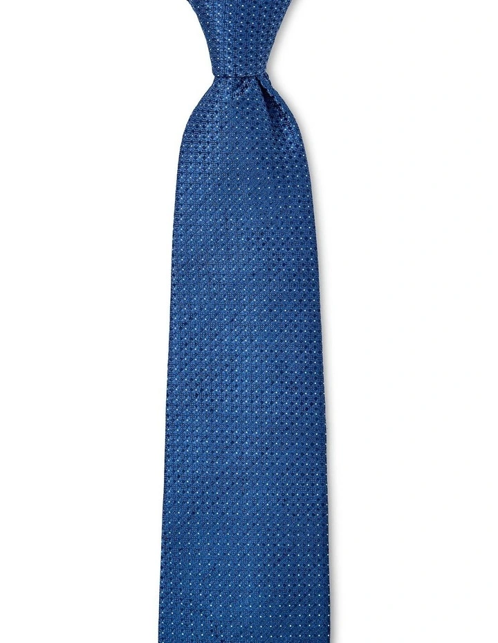 Tessuto Di Stelle Silk & Linen Tie In Auzre image 1