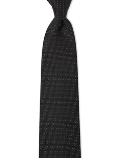 Tessuto Di Stelle Silk & Linen Tie In Black