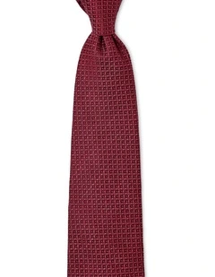 Tessuto Di Stelle Silk & Linen Tie In Bordeaux