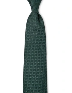 Tessuto Di Stelle Silk & Linen Tie In Olive