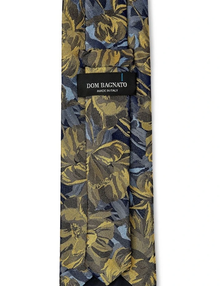 Peonia Grande Silk Tie In Yellow image 2