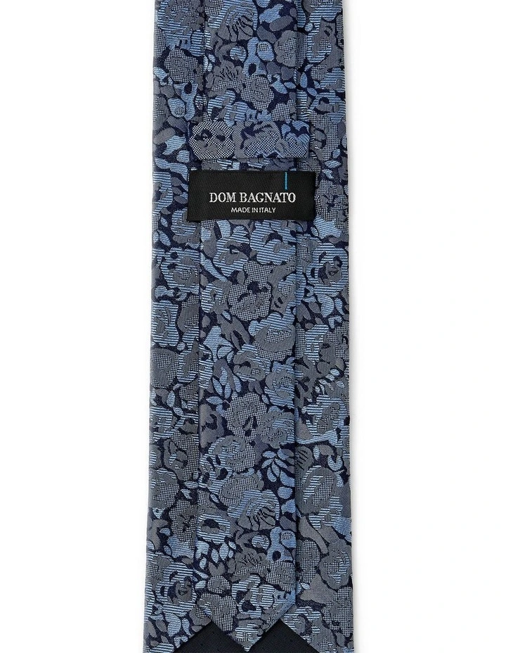 Sagoma Fiori Silk Tie In Azure image 2