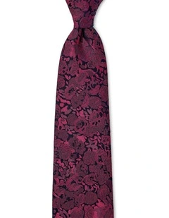 Sagoma Fiori Silk Tie In Bordeaux