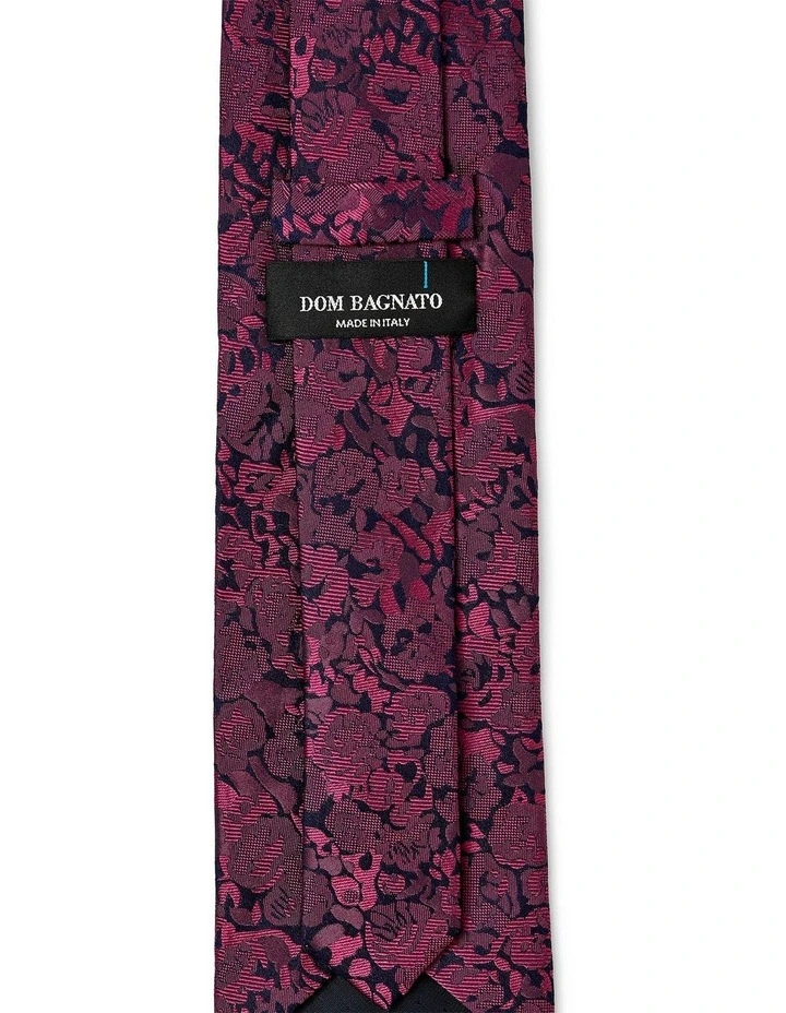 Sagoma Fiori Silk Tie In Bordeaux image 2