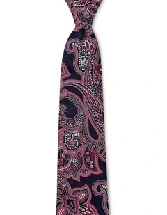 Paisley Grande Silk Tie In Bordeaux