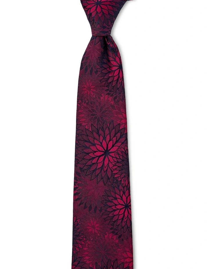 Girasole Silk Tie In Bordeaux image 1