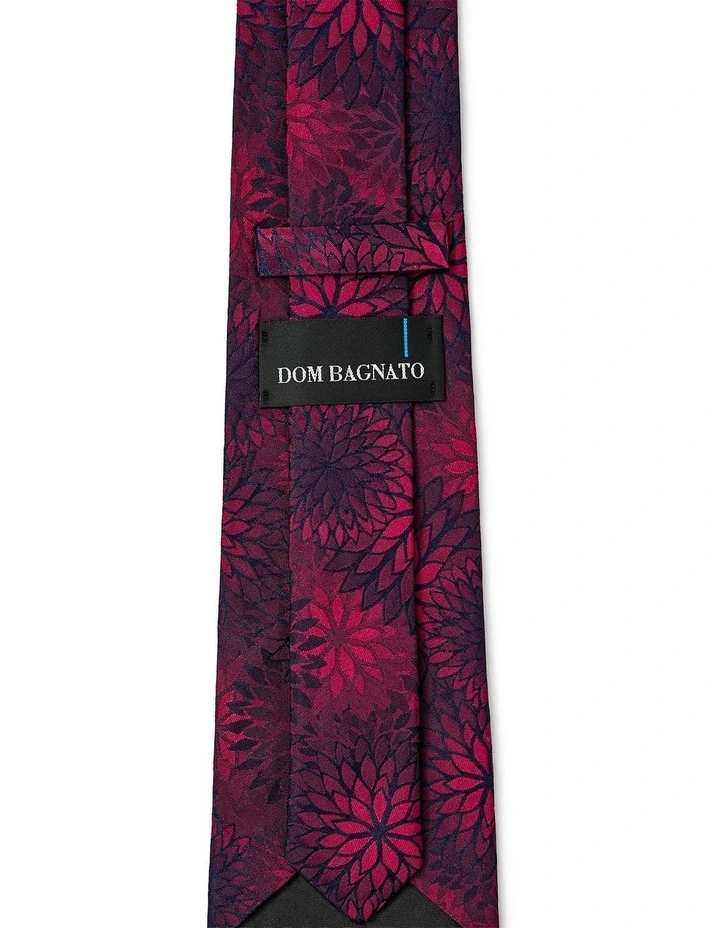 Girasole Silk Tie In Bordeaux image 2