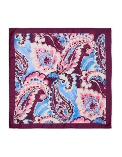 Dipinto Paisley Silk Pochette In Bordeaux