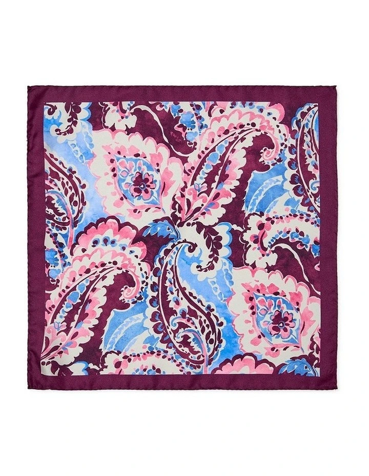 Dipinto Paisley Silk Pochette In Bordeaux image 1
