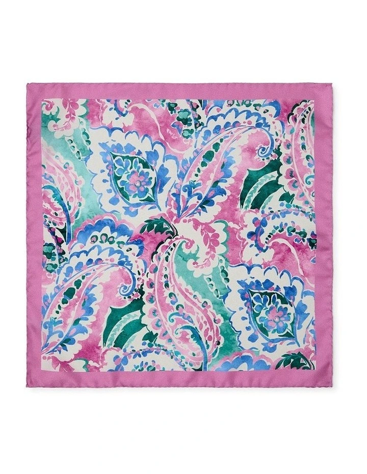 Dipinto Paisley Silk Pochette In Rose image 1