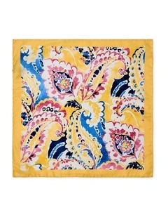 Dipinto Paisley Silk Pochette In Yellow