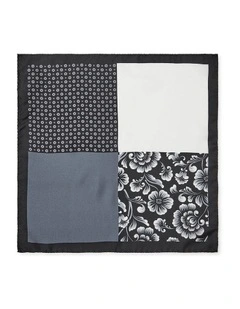 Fiori 4-Way Silk Pochette In Black & White