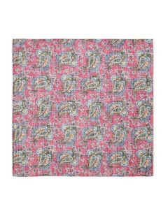Paisley Shappe Silk Pochette in Rose