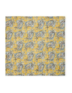 Paisley Shappe Silk Pochette in Yellow