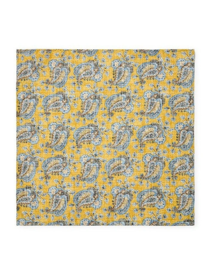 Paisley Shappe Silk Pochette in Yellow image 1