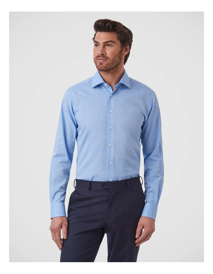 Marcell Tailored Fit Shirt In Light Blue image 1