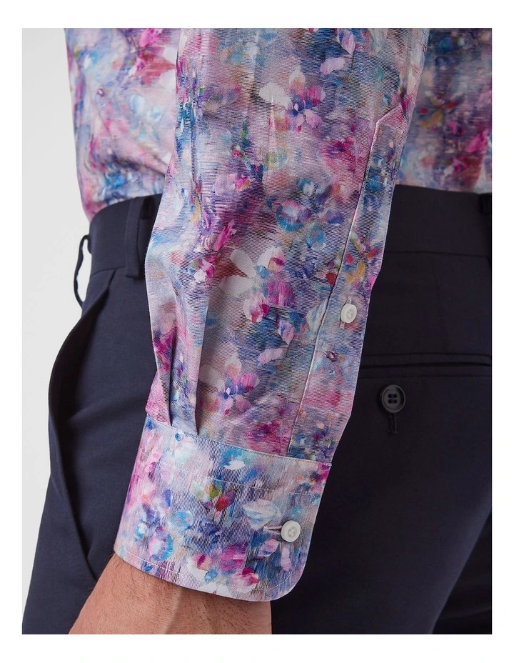 Marcell Tailored Fit Shirt In Pink image 2