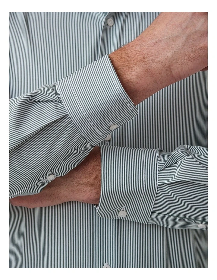 Marcell Tailored Fit Shirt In Olive image 2