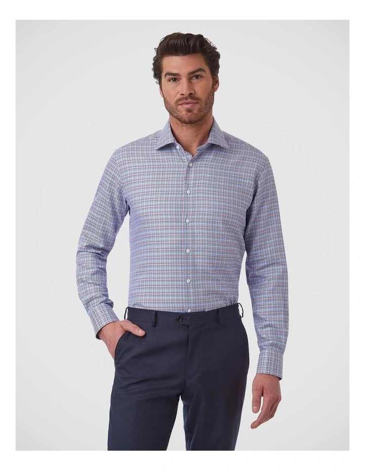 Marcell Tailored Fit Shirt In Bordeaux image 1