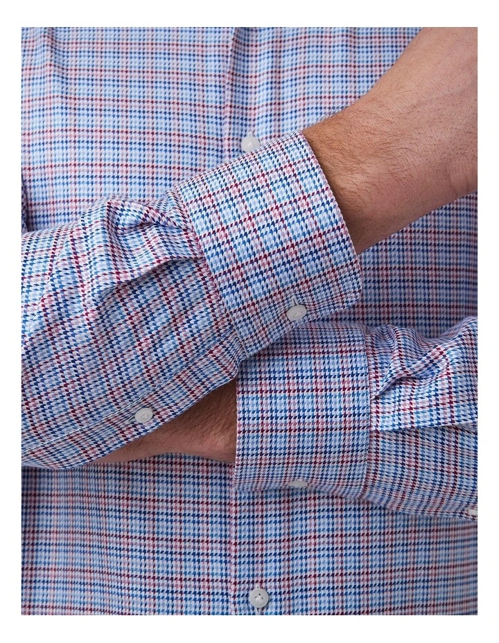 Marcell Tailored Fit Shirt In Bordeaux image 2