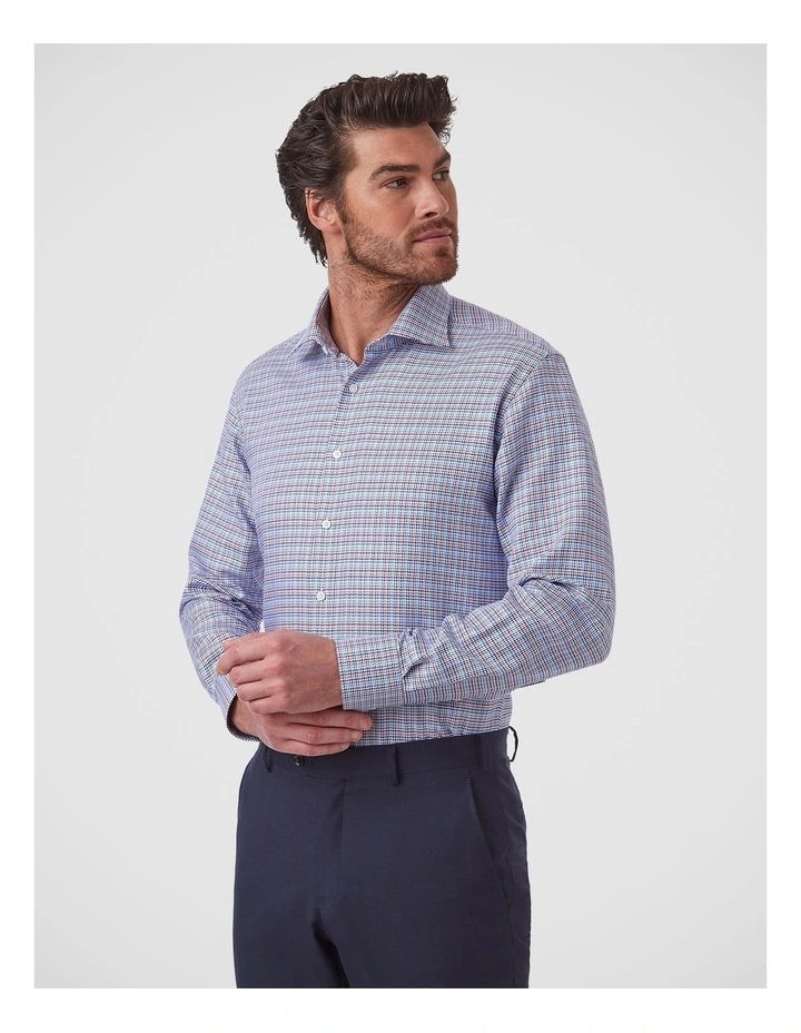 Marcell Tailored Fit Shirt In Bordeaux image 3