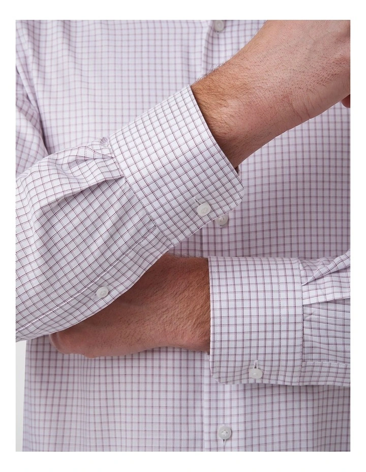 Marcell Tailored Fit Shirt In Bordeaux image 2