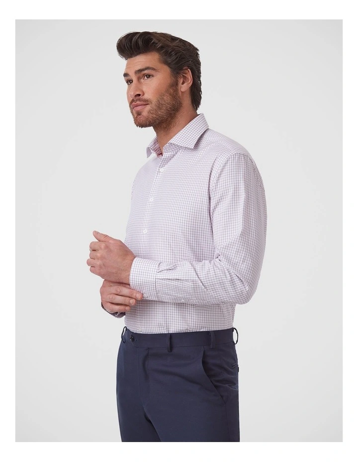 Marcell Tailored Fit Shirt In Bordeaux image 3