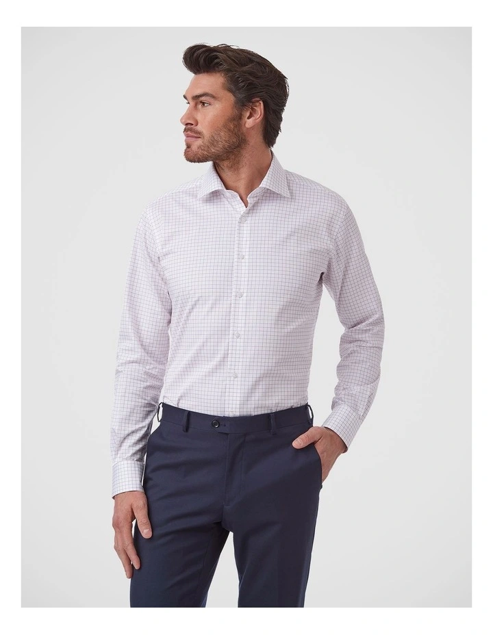 Marcell Tailored Fit Shirt In Bordeaux image 1