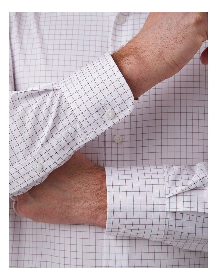 Marcell Tailored Fit Shirt In Bordeaux image 2