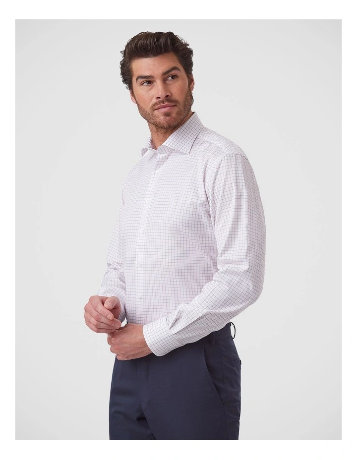 Marcell Tailored Fit Shirt In Bordeaux image 3