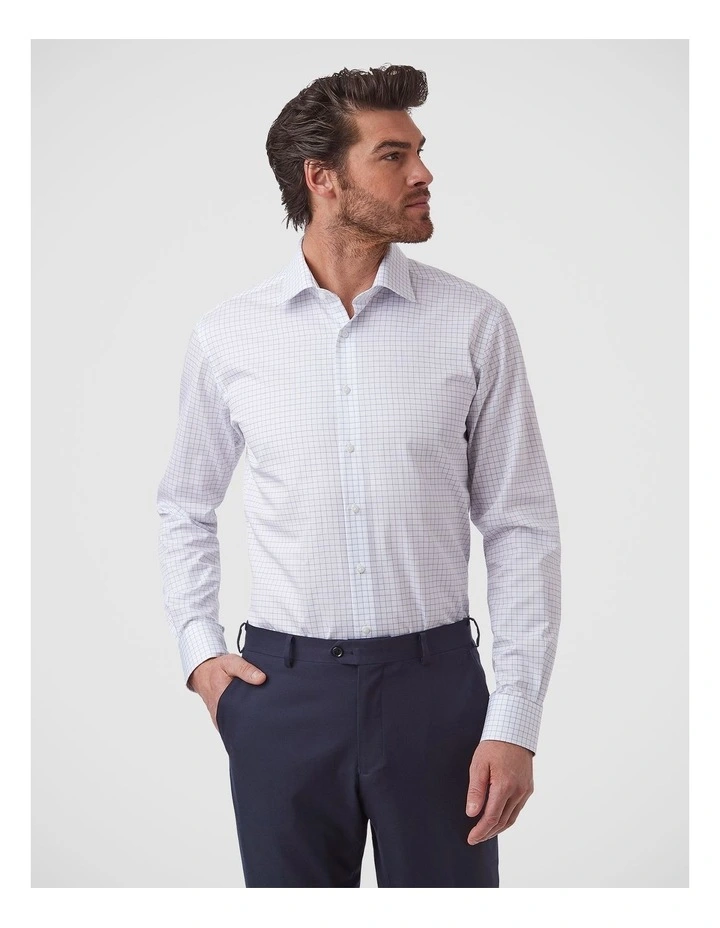 Marcell Tailored Fit Shirt In Navy image 1